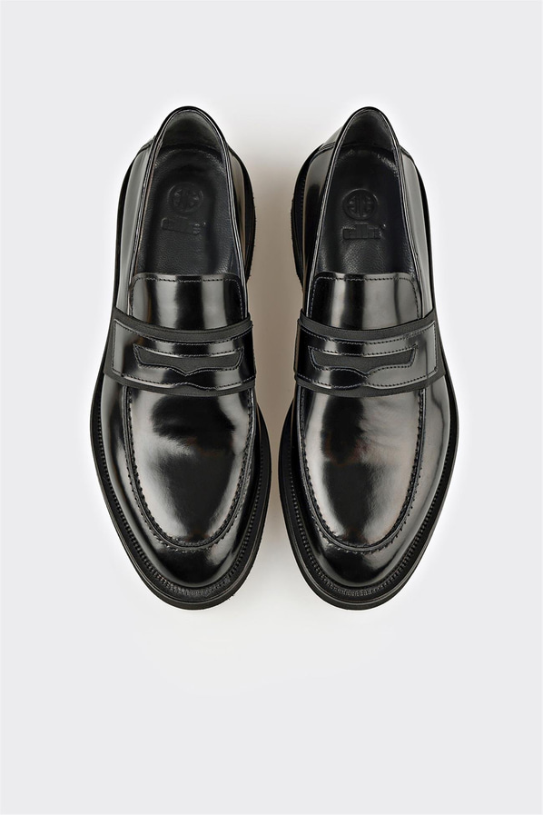 Siyah Deri Erkek Günlük Ayakkabı