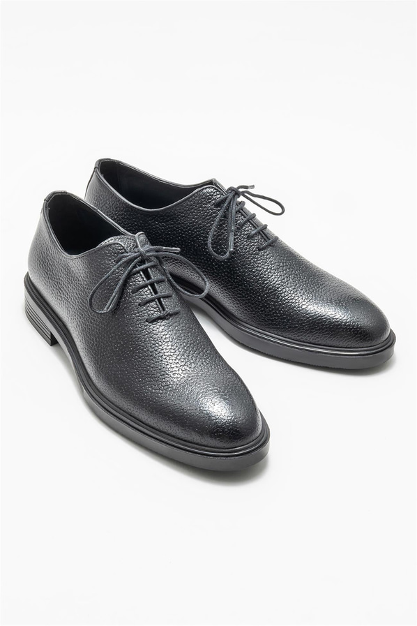 Siyah deri erkek günlük ayakkabı, günlük kullanım için - Elle Shoes
