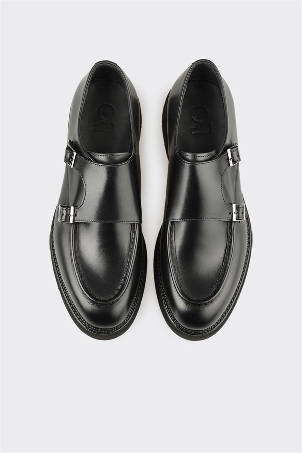 Siyah Deri Erkek Günlük Ayakkabı