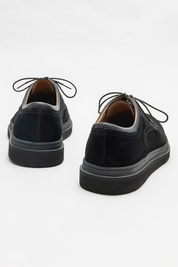 Siyah deri erkek günlük ayakkabı, günlük kullanım için - Elle Shoes
