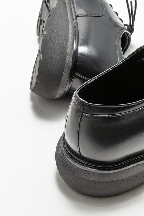 Siyah deri erkek günlük ayakkabı, günlük kullanım için - Elle Shoes