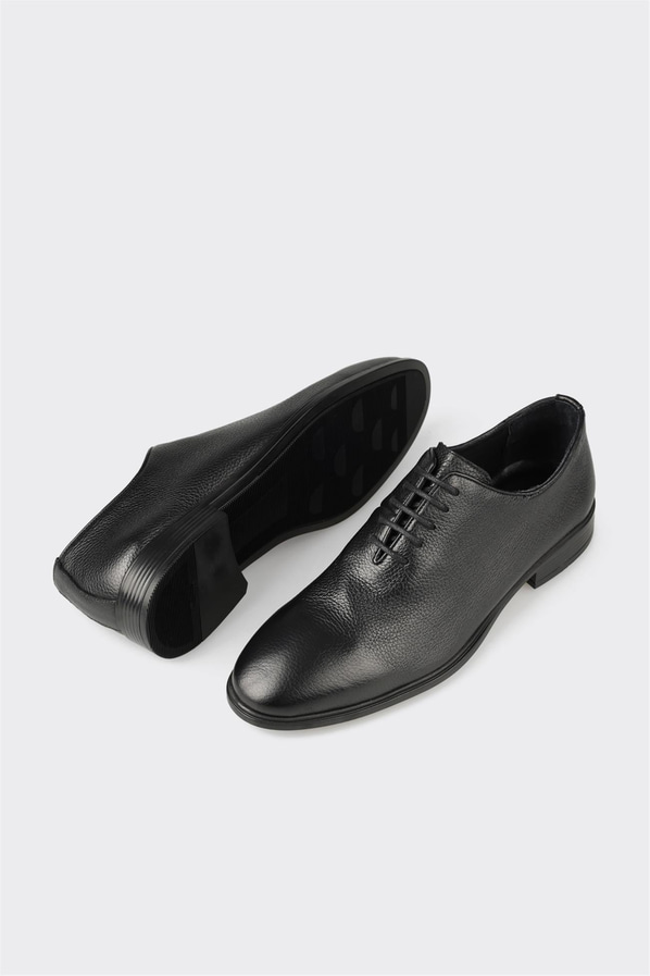 Siyah deri erkek günlük ayakkabı, günlük kullanım için - Elle Shoes
