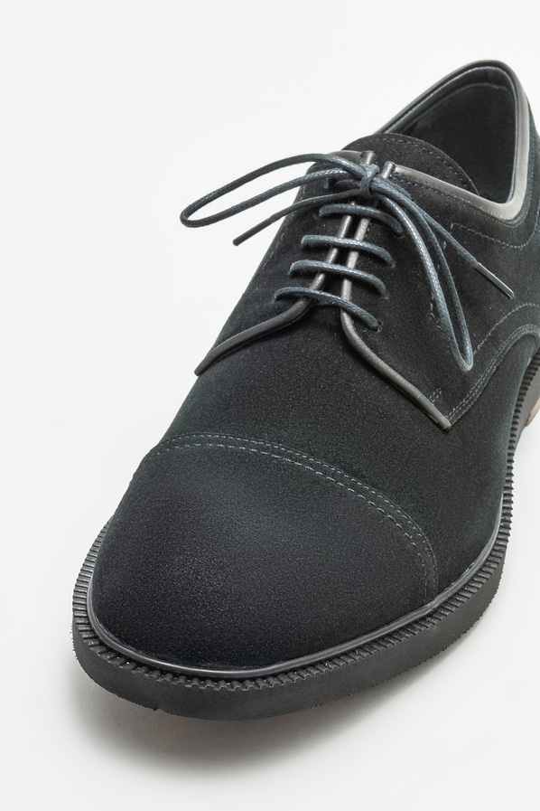 Siyah deri erkek günlük ayakkabı, günlük kullanım için - Elle Shoes