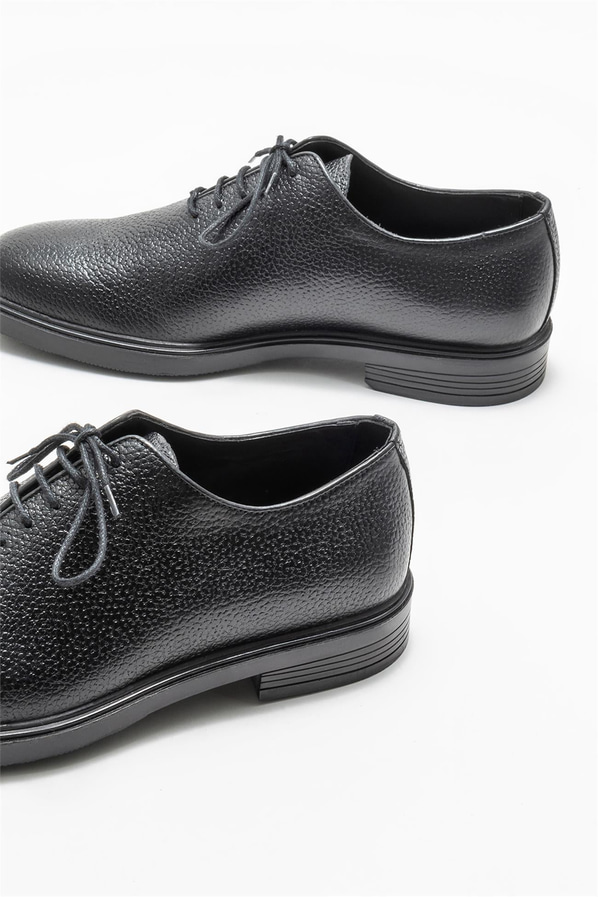Siyah deri erkek günlük ayakkabı, günlük kullanım için - Elle Shoes