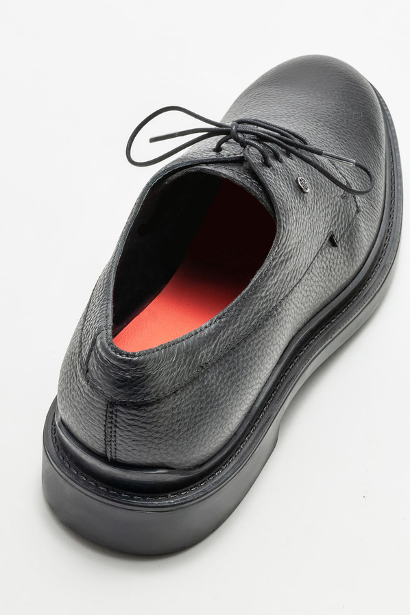 Siyah deri erkek günlük ayakkabı, günlük kullanım için - Elle Shoes