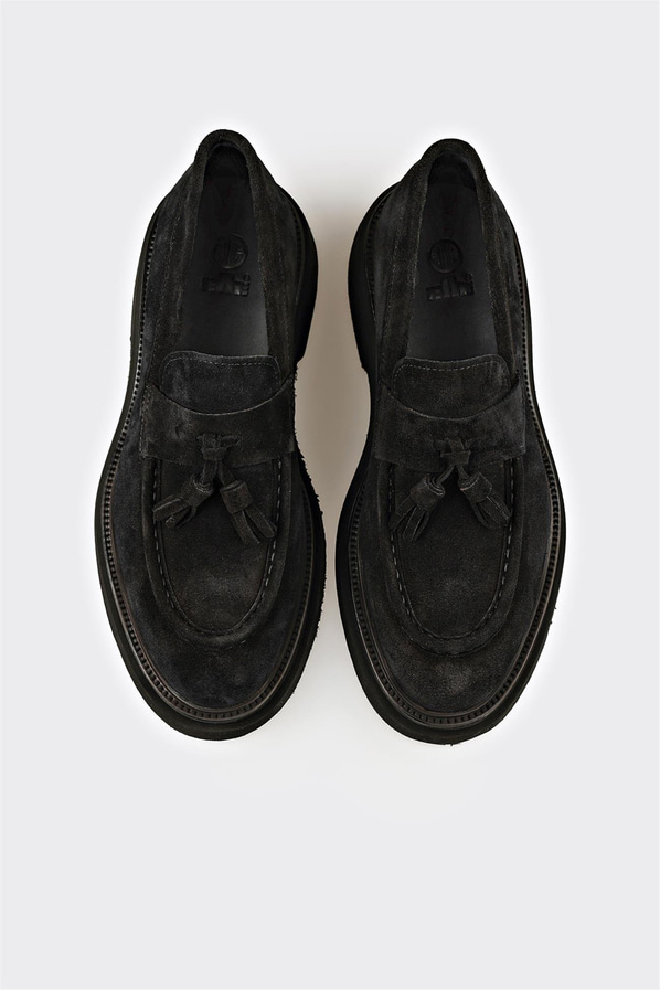 Siyah Deri Erkek Günlük Ayakkabı