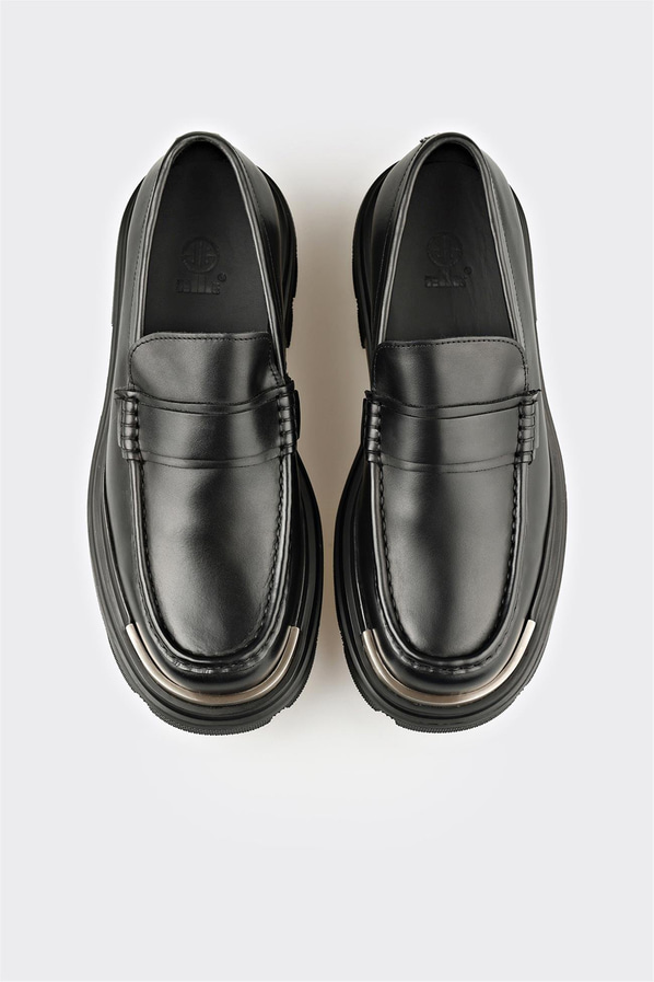 Siyah Deri Erkek Günlük Ayakkabı