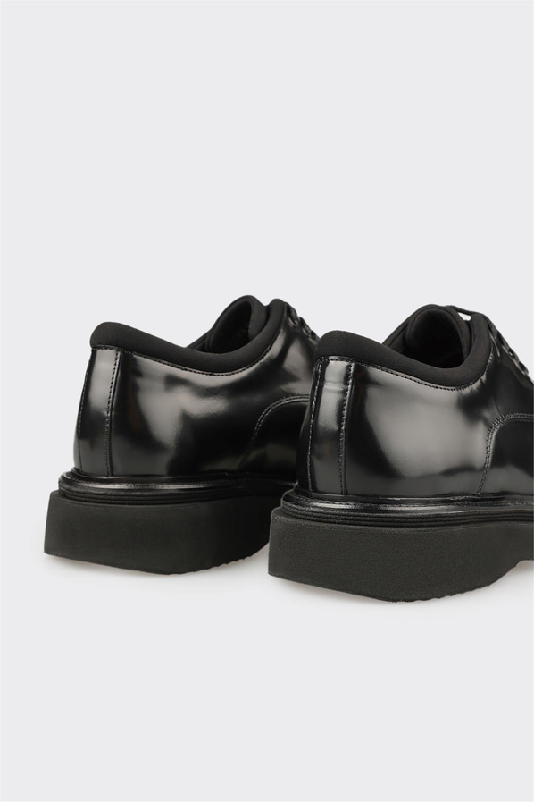 Siyah Deri Erkek Günlük Ayakkabı