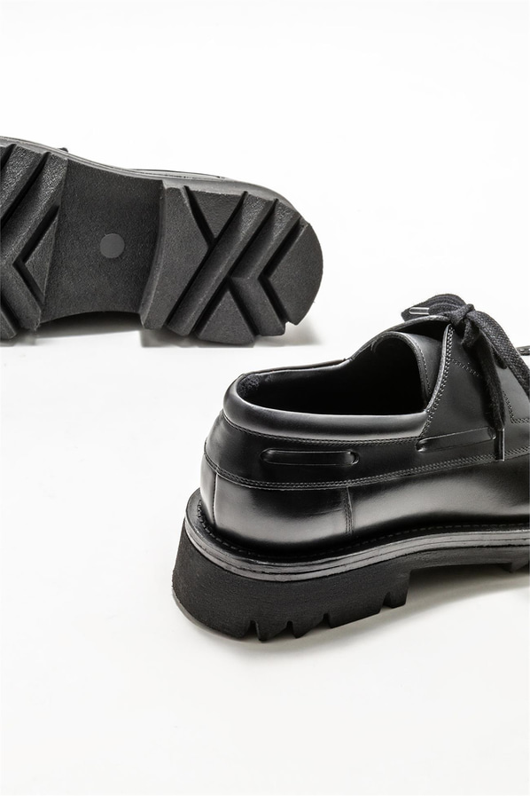 Siyah deri erkek günlük ayakkabı, günlük kullanım için - Elle Shoes