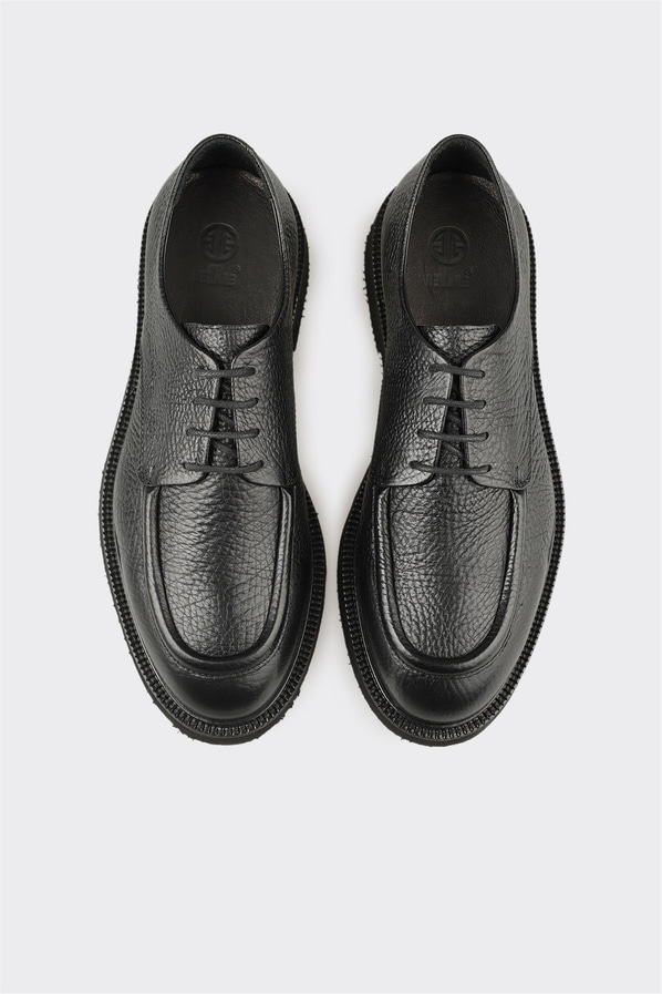 Siyah Deri Erkek Günlük Ayakkabı