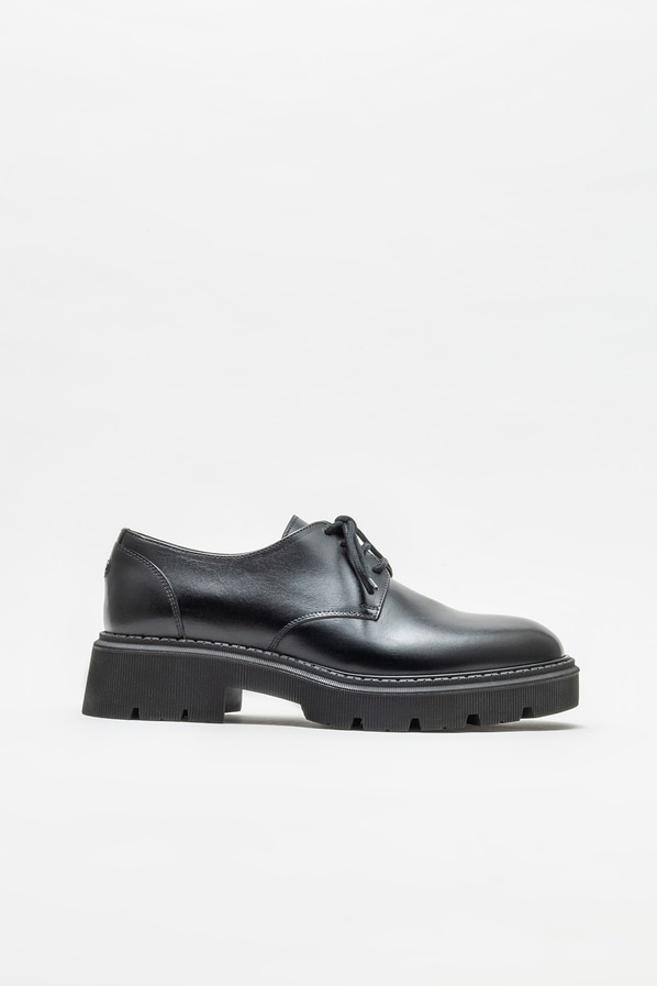 Siyah deri erkek günlük ayakkabı, günlük kullanım için - Elle Shoes