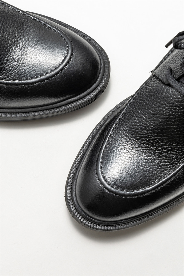Siyah deri erkek günlük bot, günlük kullanım için - Elle Shoes