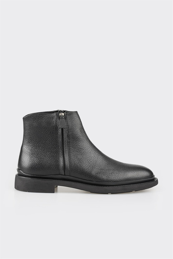 Siyah deri erkek günlük bot, günlük kullanım için - Elle Shoes