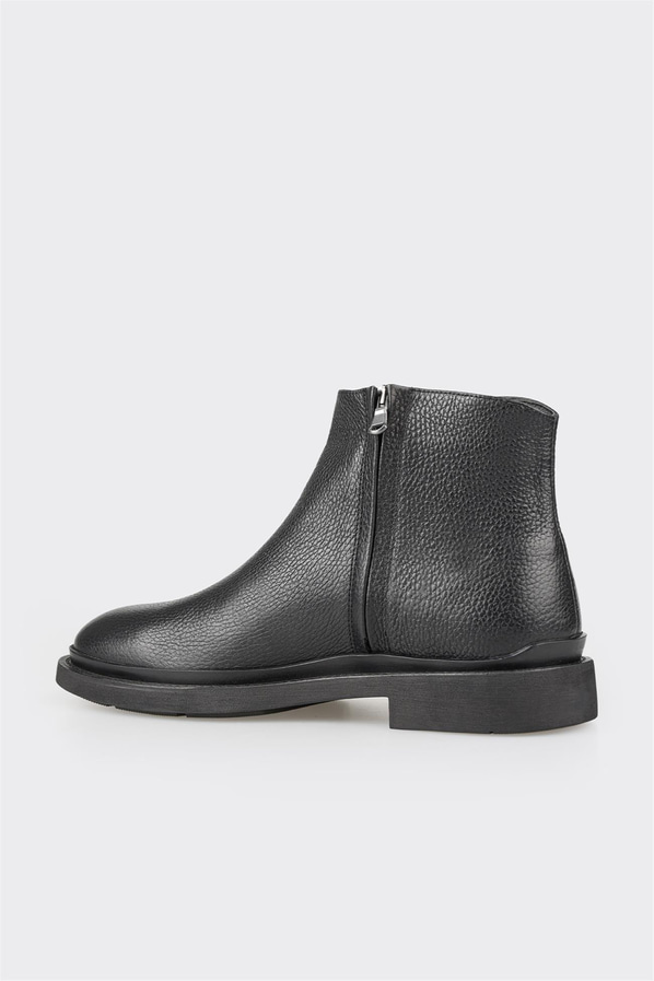 Siyah deri erkek günlük bot, günlük kullanım için - Elle Shoes