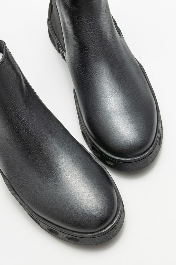 Siyah deri erkek günlük bot, günlük kullanım için - Elle Shoes