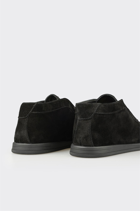 Siyah Deri Erkek Günlük Bot