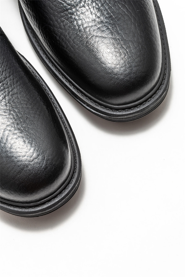 Siyah deri erkek günlük bot, günlük kullanım için - Elle Shoes