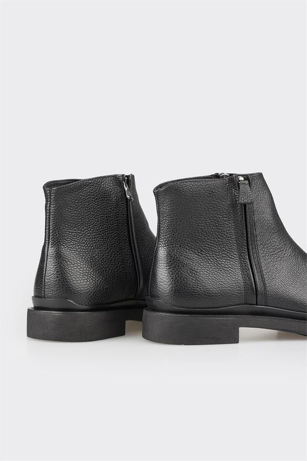 Siyah deri erkek günlük bot, günlük kullanım için - Elle Shoes