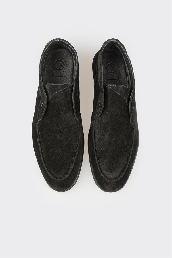 Siyah Deri Erkek Günlük Bot