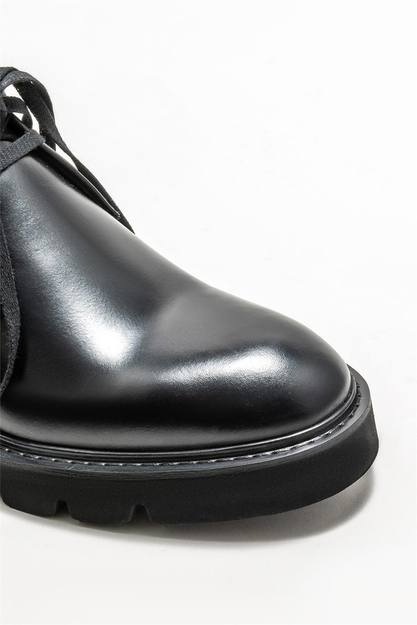 Siyah deri erkek günlük bot, günlük kullanım için - Elle Shoes