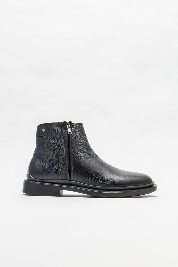 Siyah deri erkek günlük bot, günlük kullanım için - Elle Shoes