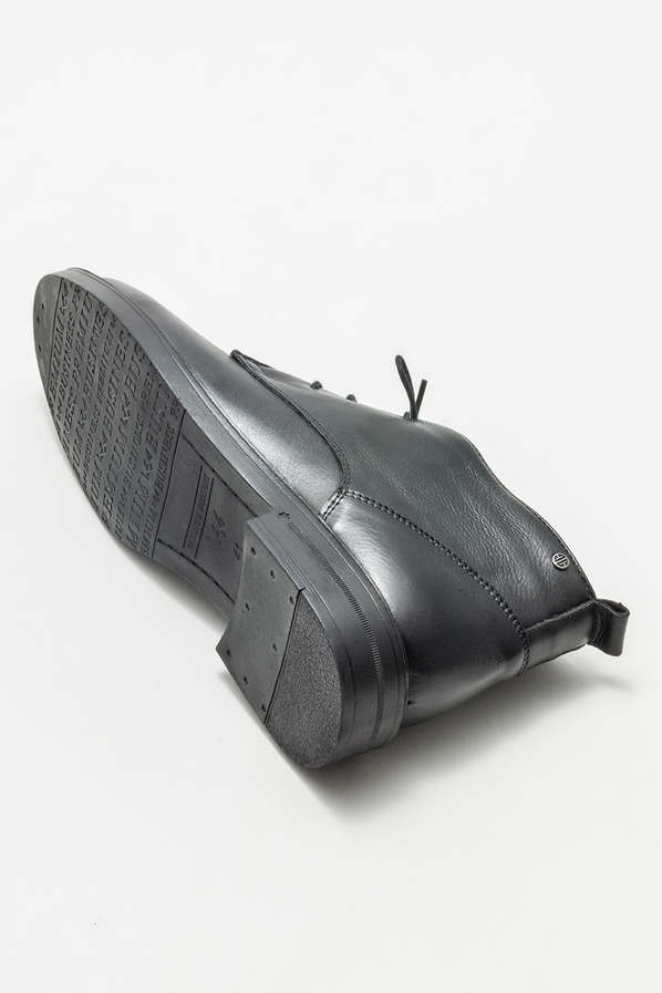 Siyah deri erkek günlük bot, günlük kullanım için - Elle Shoes