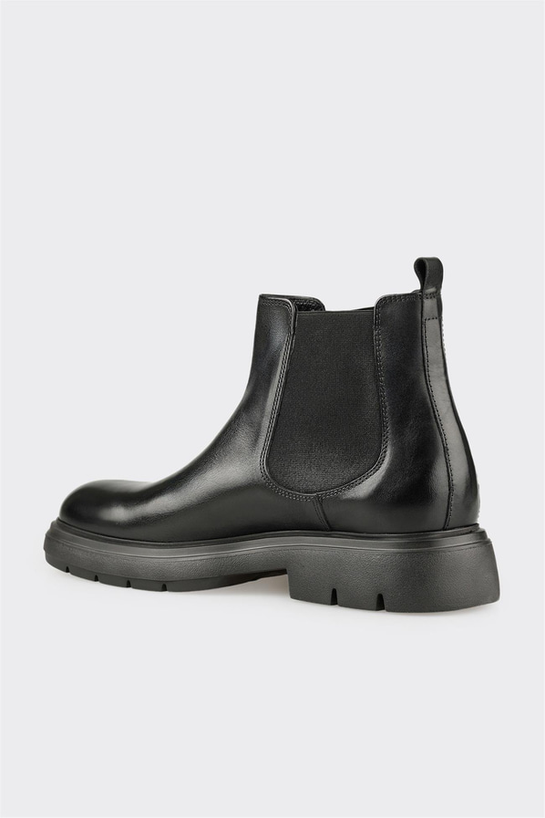 Siyah Deri Erkek Günlük Bot