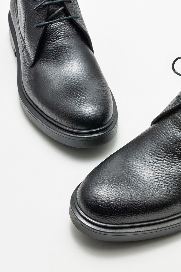 Siyah deri erkek günlük bot, günlük kullanım için - Elle Shoes
