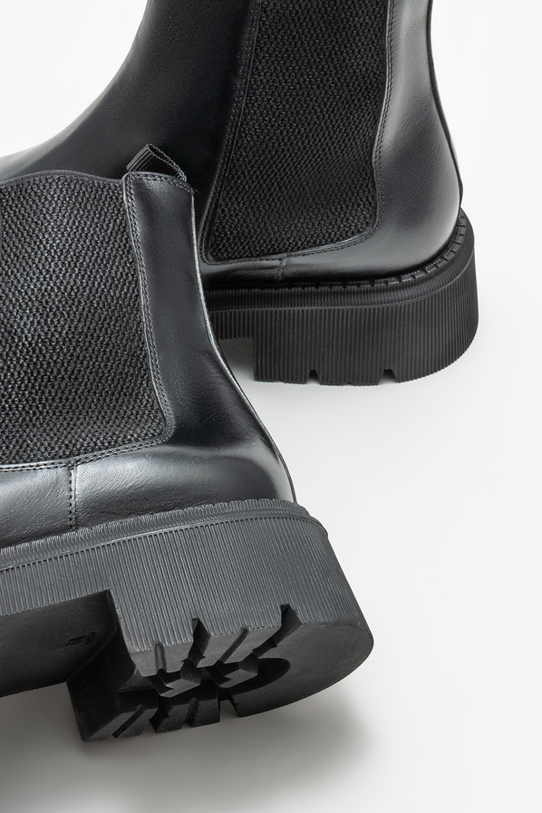 Siyah deri erkek günlük bot, günlük kullanım için - Elle Shoes