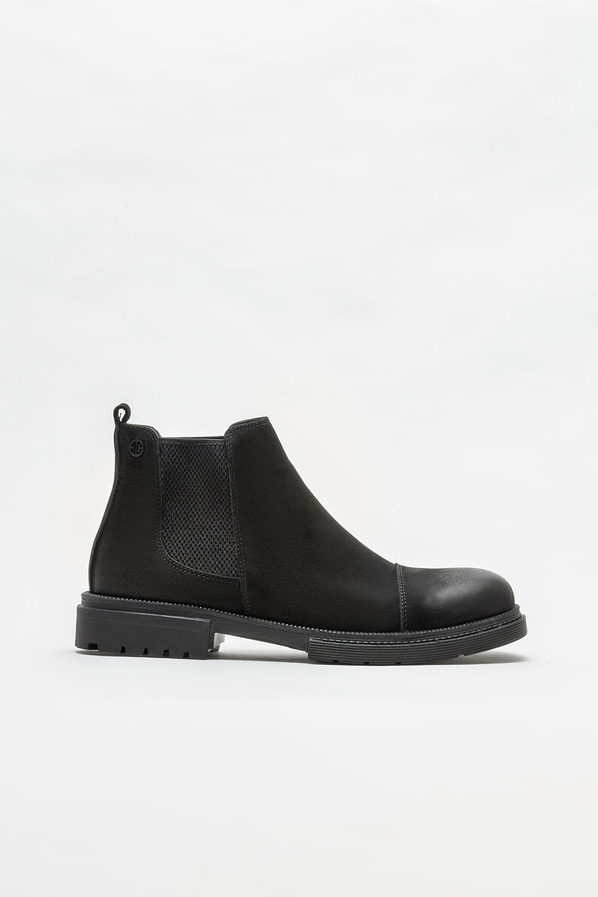 Siyah deri erkek günlük bot, günlük kullanım için - Elle Shoes