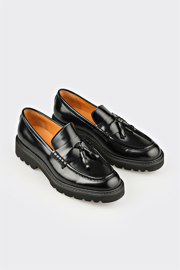 Siyah Deri Erkek KJlasik Ayakkabı