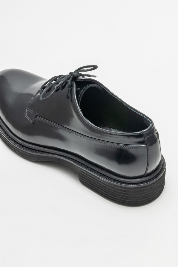 Siyah deri erkek klasik ayakkabı - Elle Shoes