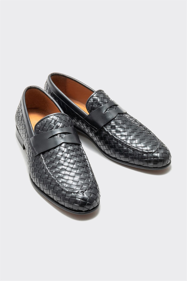 Siyah deri erkek klasik ayakkabı - Elle Shoes