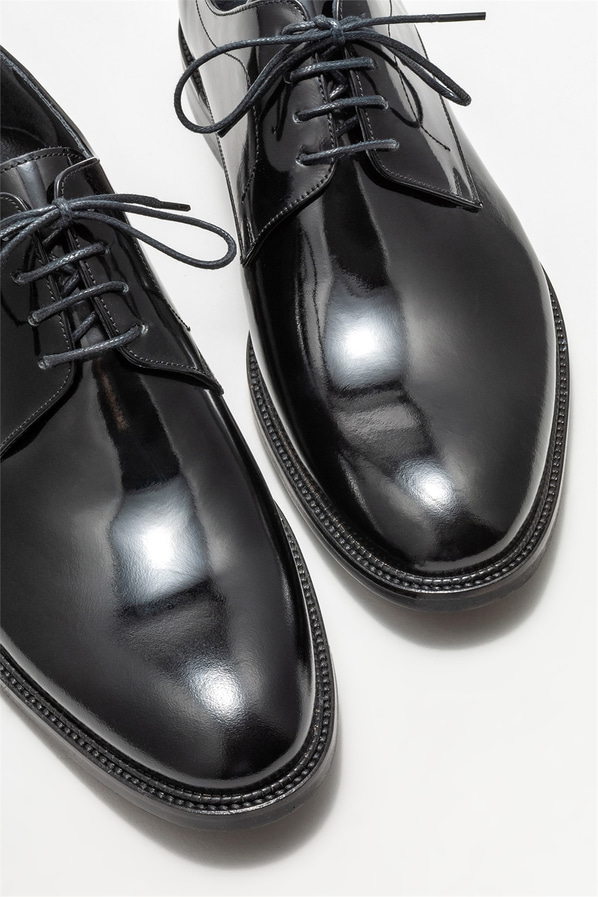 Siyah deri erkek klasik ayakkabı - Elle Shoes