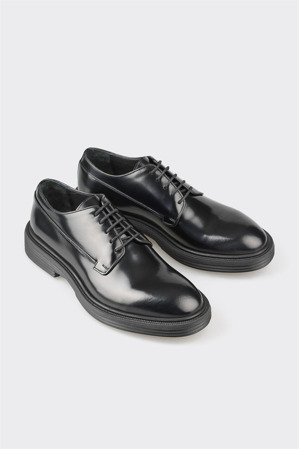 Siyah Deri Erkek Klasik Ayakkabı