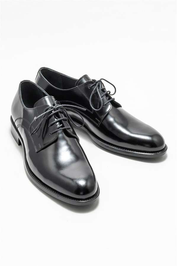 Siyah deri erkek klasik ayakkabı - Elle Shoes