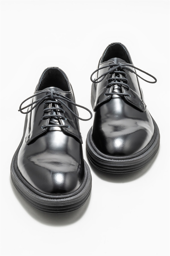 Siyah deri erkek klasik ayakkabı - Elle Shoes