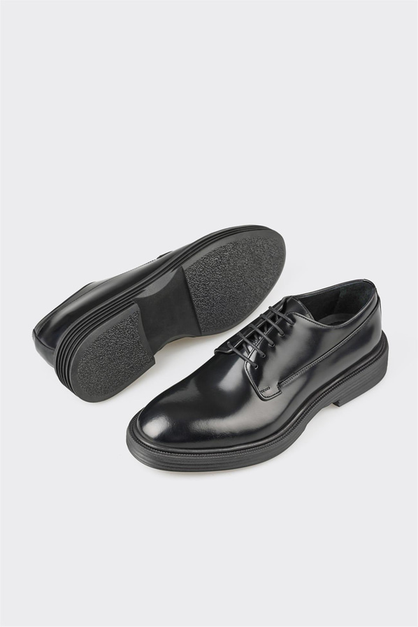 Siyah Deri Erkek Klasik Ayakkabı