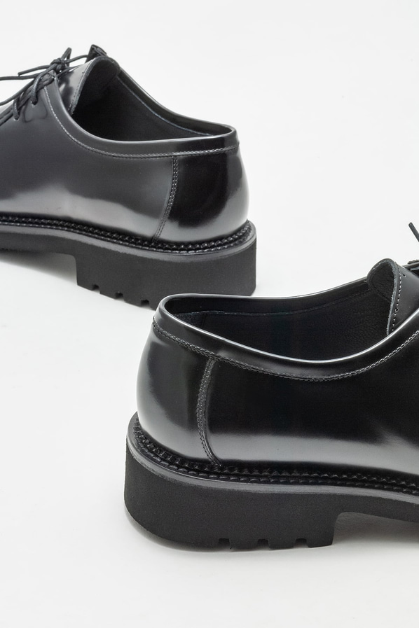 Siyah deri erkek klasik ayakkabı - Elle Shoes