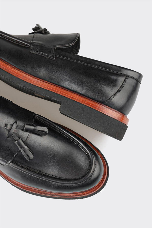 Siyah Deri Erkek Klasik Ayakkabı