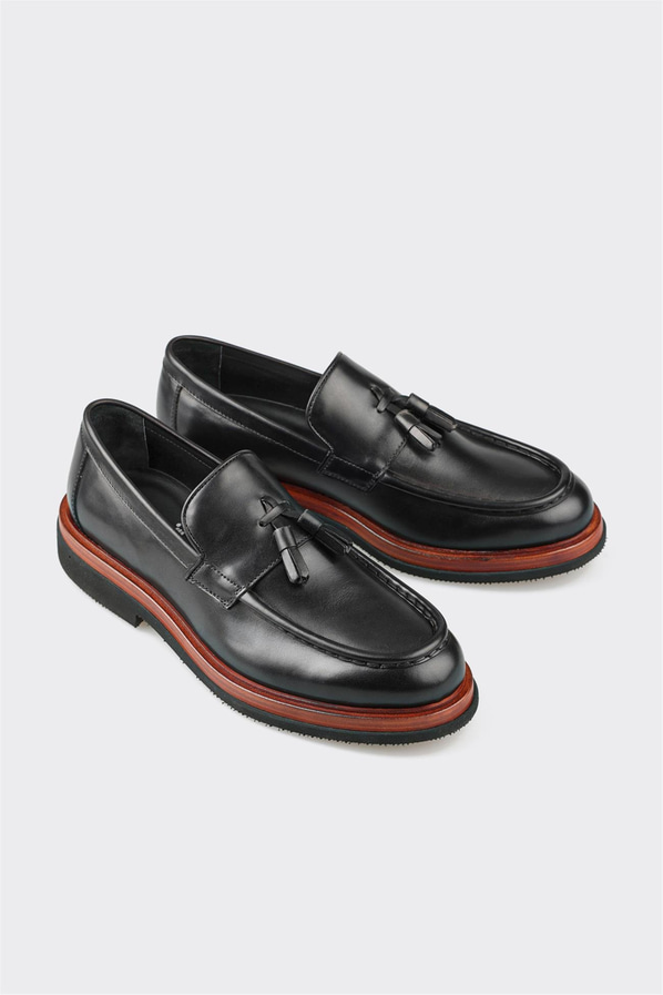 Siyah Deri Erkek Klasik Ayakkabı