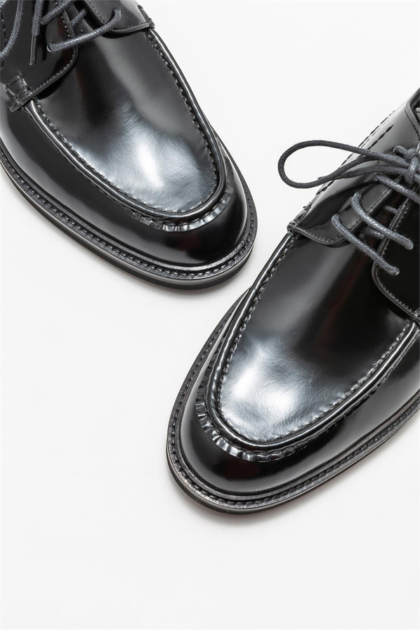Siyah deri erkek klasik ayakkabı - Elle Shoes