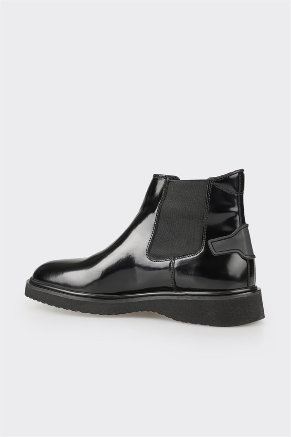 Siyah deri erkek klasik bot - Elle Shoes
