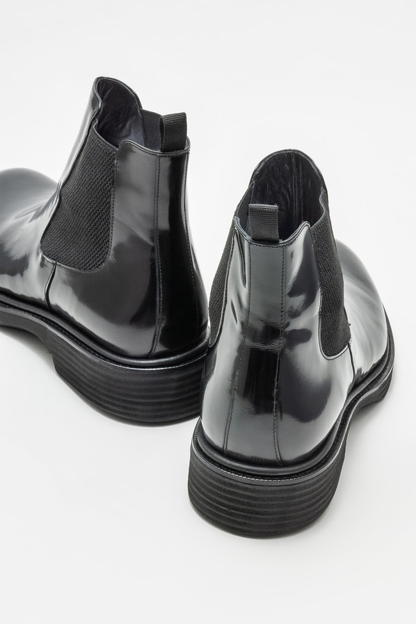 Siyah deri erkek klasik bot - Elle Shoes