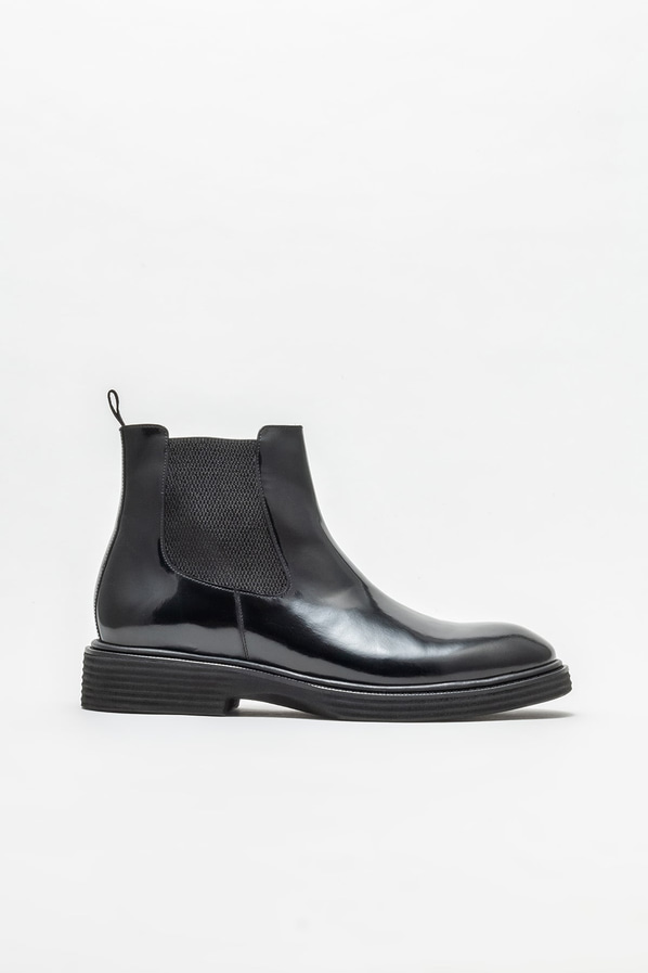 Siyah deri erkek klasik bot - Elle Shoes