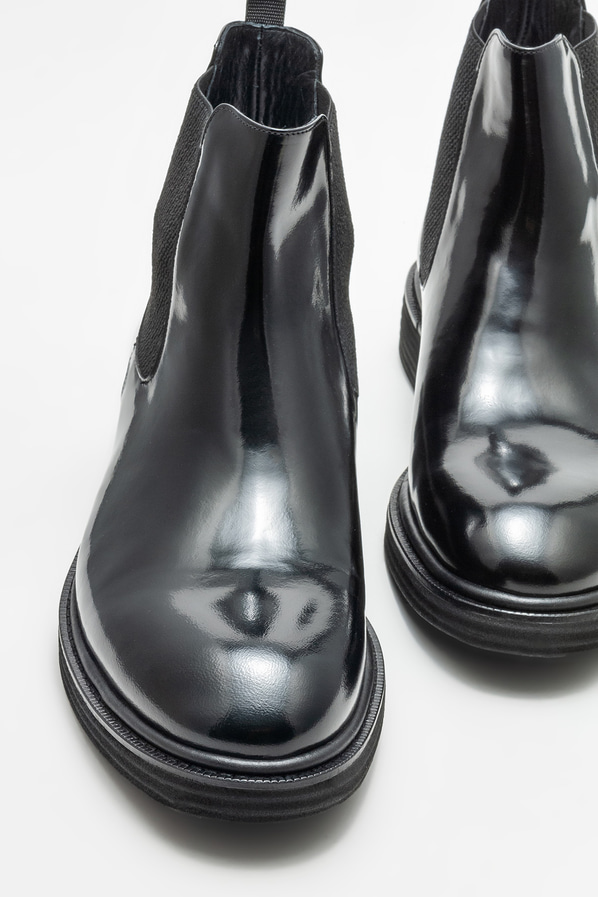 Siyah deri erkek klasik bot - Elle Shoes