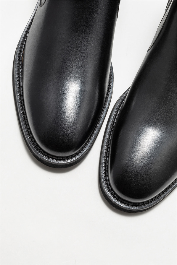 Siyah deri erkek klasik bot - Elle Shoes