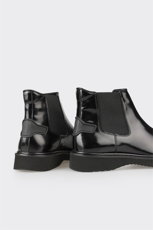 Siyah deri erkek klasik bot - Elle Shoes
