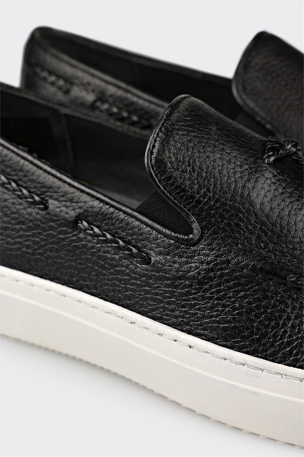 Siyah Deri Erkek Loafer