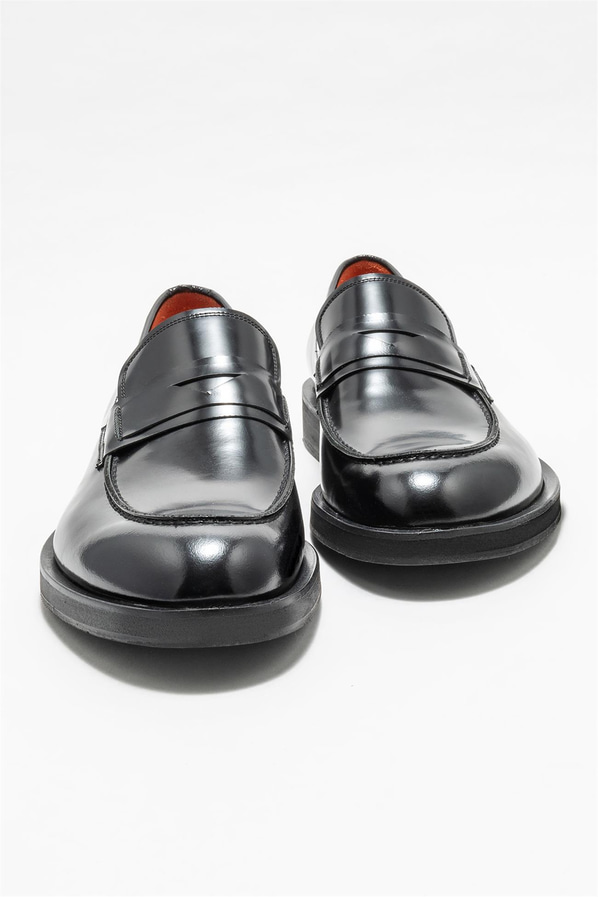 Siyah deri erkek loafer - Elle Shoes